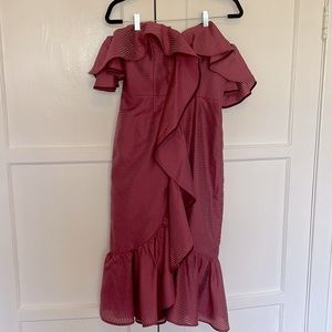 Plum off the shoulder dress from Keepsake, M